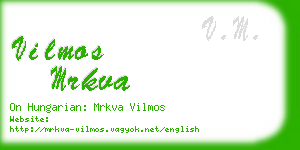 vilmos mrkva business card